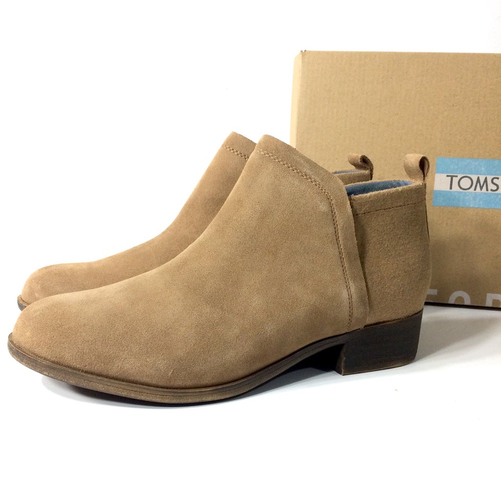 Toms Women's Brown Suede Booties - Picture 3 of 6
